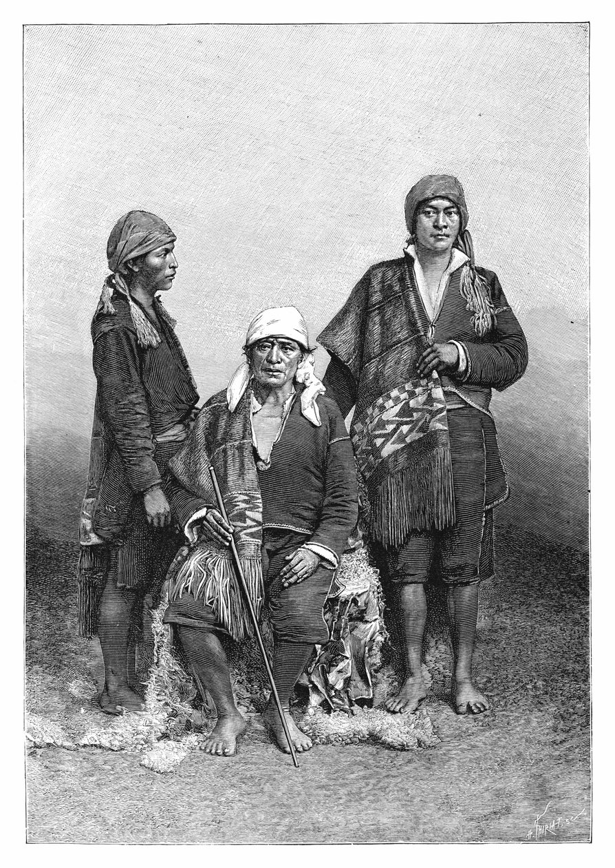 Tecpanin intiaanit, Guatemala, vuodelta 1890. tekijältä Henri Thiriat