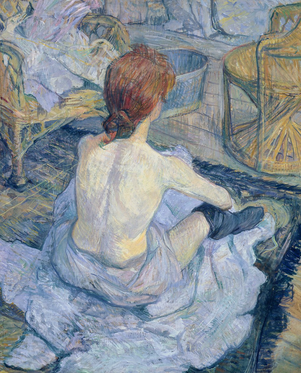 Nainen wc:ssä tekijältä Henri de Toulouse Lautrec