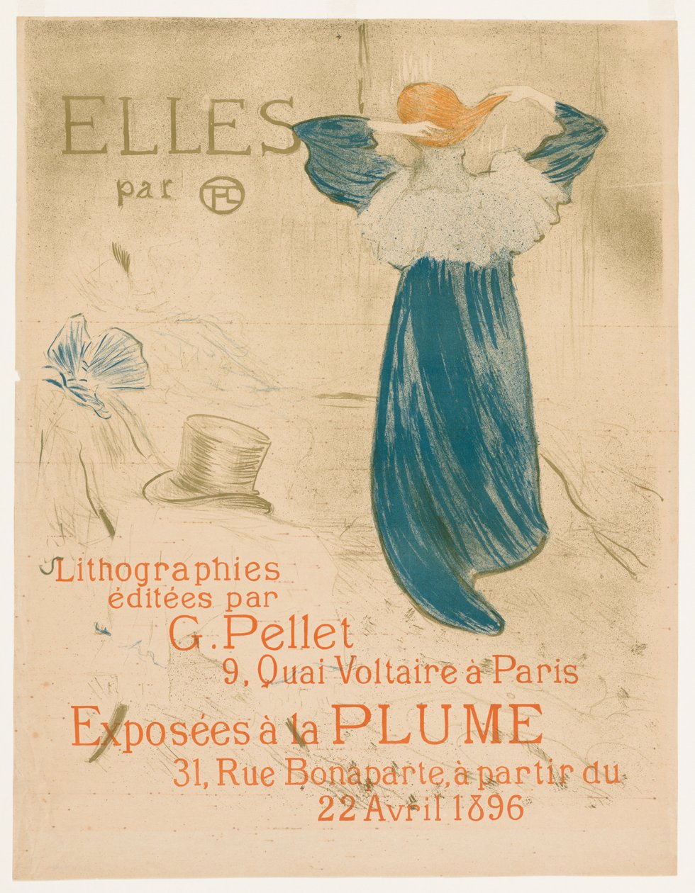 Elles: Frontispiece, 1896. tekijältä Henri de Toulouse Lautrec