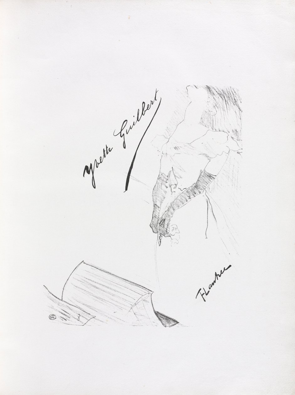 Sèrie Yvette Guilbert-English: Frontispiecefinnish tekijältä Henri de Toulouse Lautrec