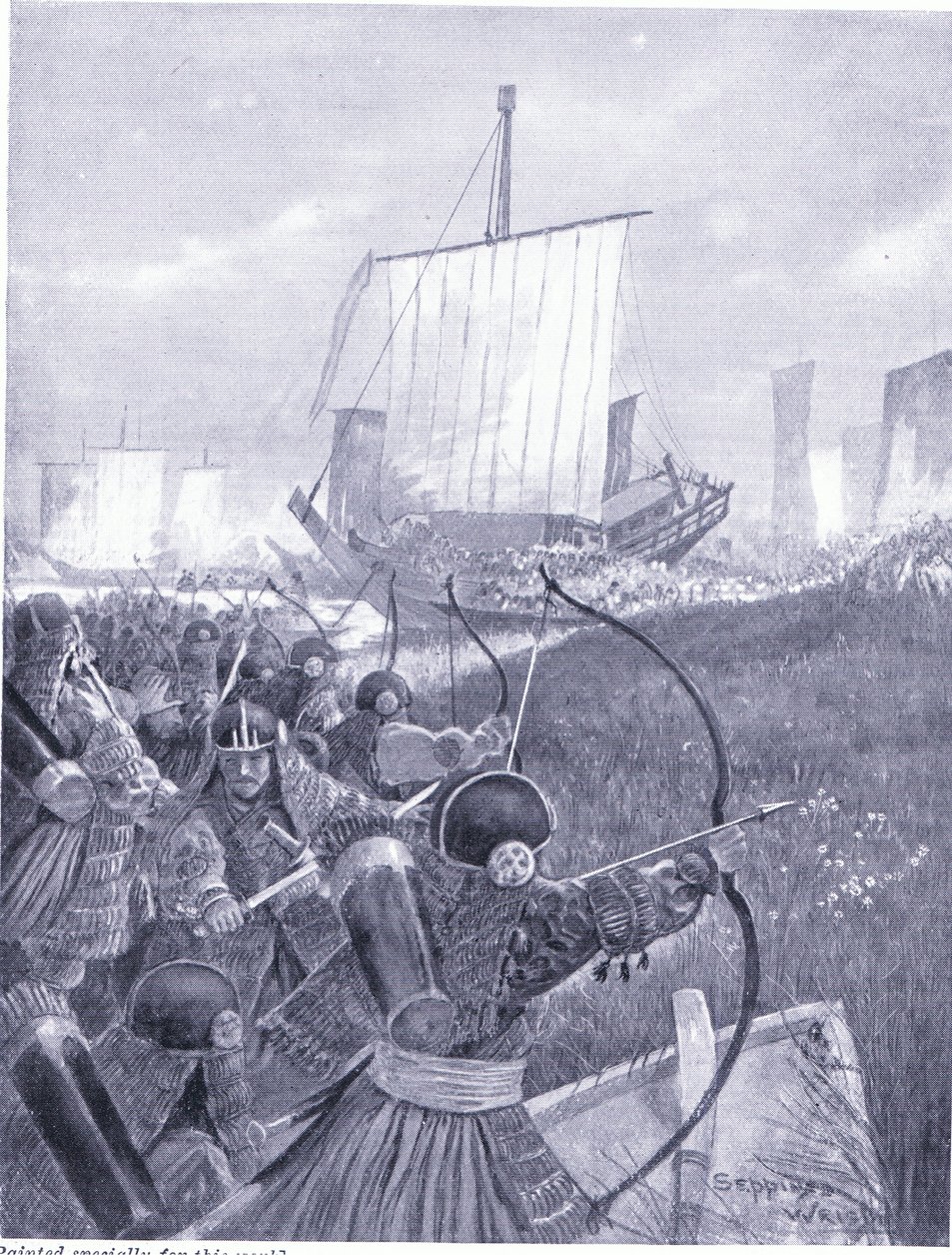 Japanilaiset tuhosivat Kiinan rannikkoa 1592 jKr tekijältä Henry Charles Seppings Wright