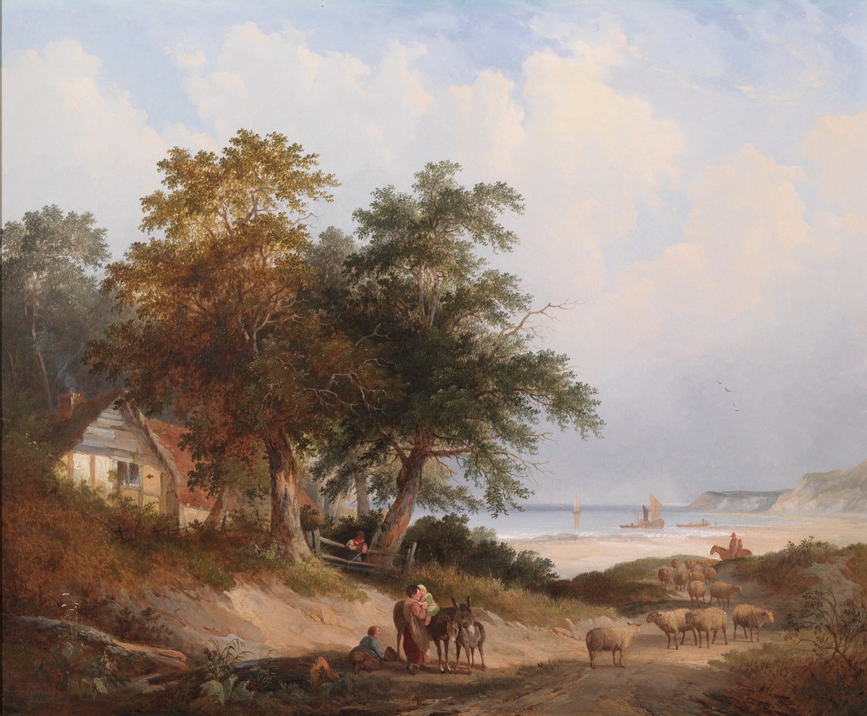 Rannikkomaisema, Isle of Wight tekijältä Edwin Henry Boddington