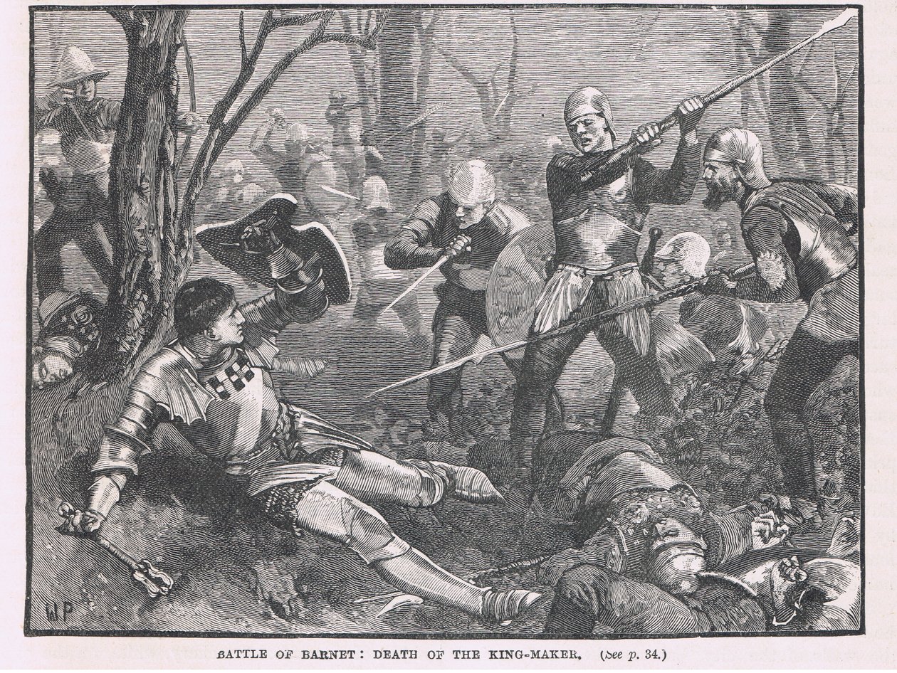 Barnetin taistelu: kuningas Warwickin kuolema 1471. tekijältä Henry Marriott Paget