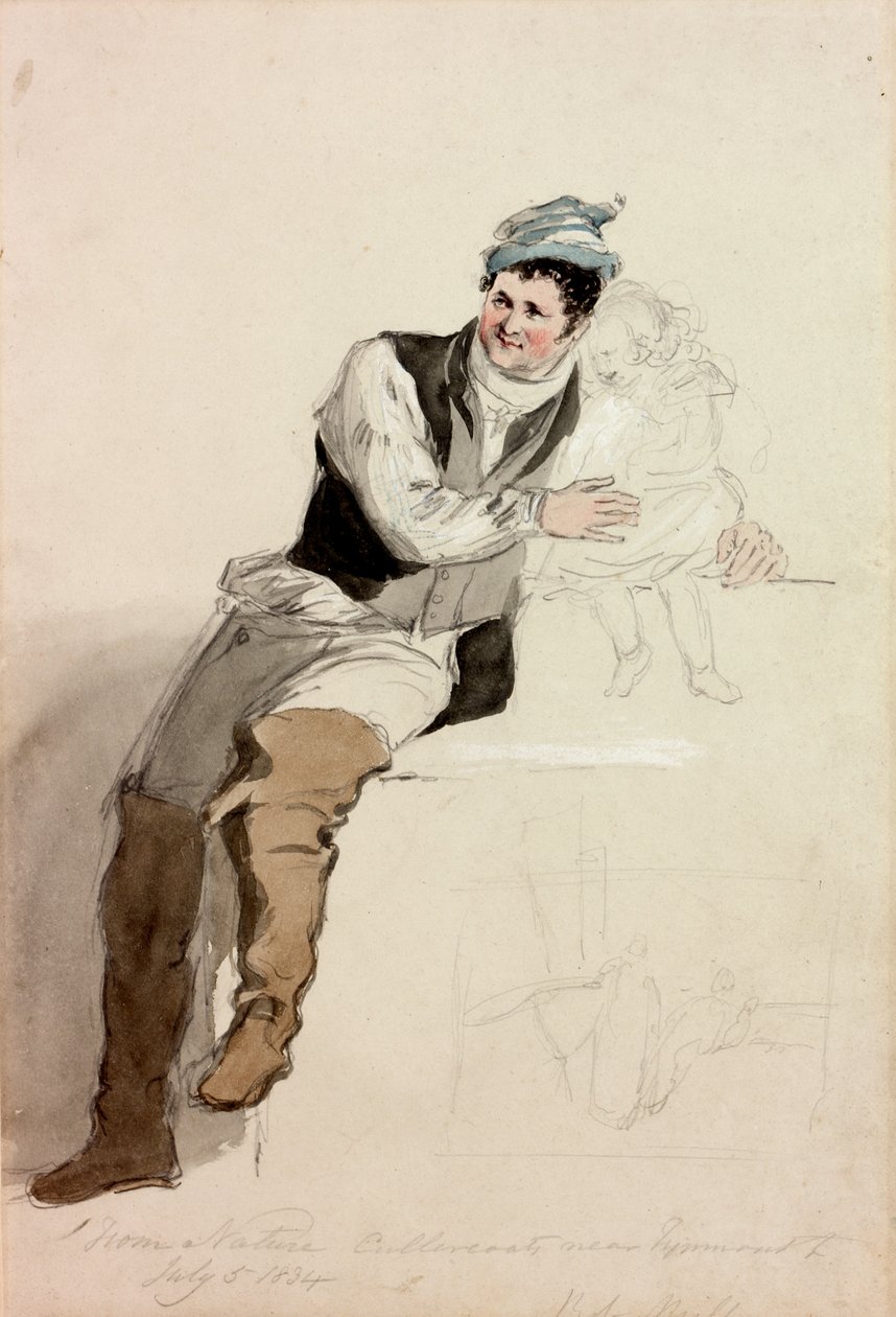 Bob Mills of Cullercoats, 1834 (kynä ja wc paperilla) tekijältä Henry Perlee Parker