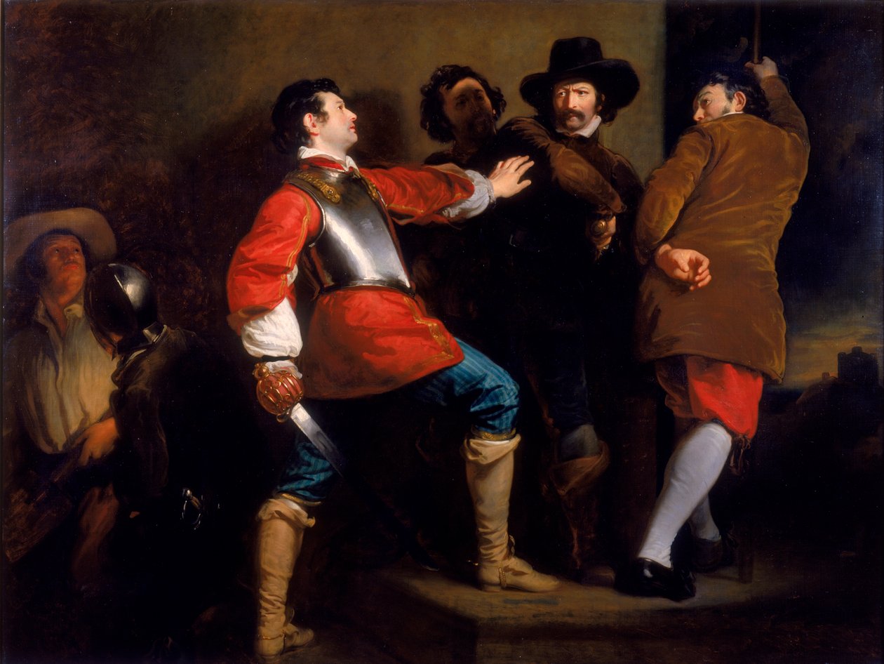 Ruutijuonen löytäminen ja Guy Fawkesin valtaaminen, n. 1823 tekijältä Henry Perronet Briggs