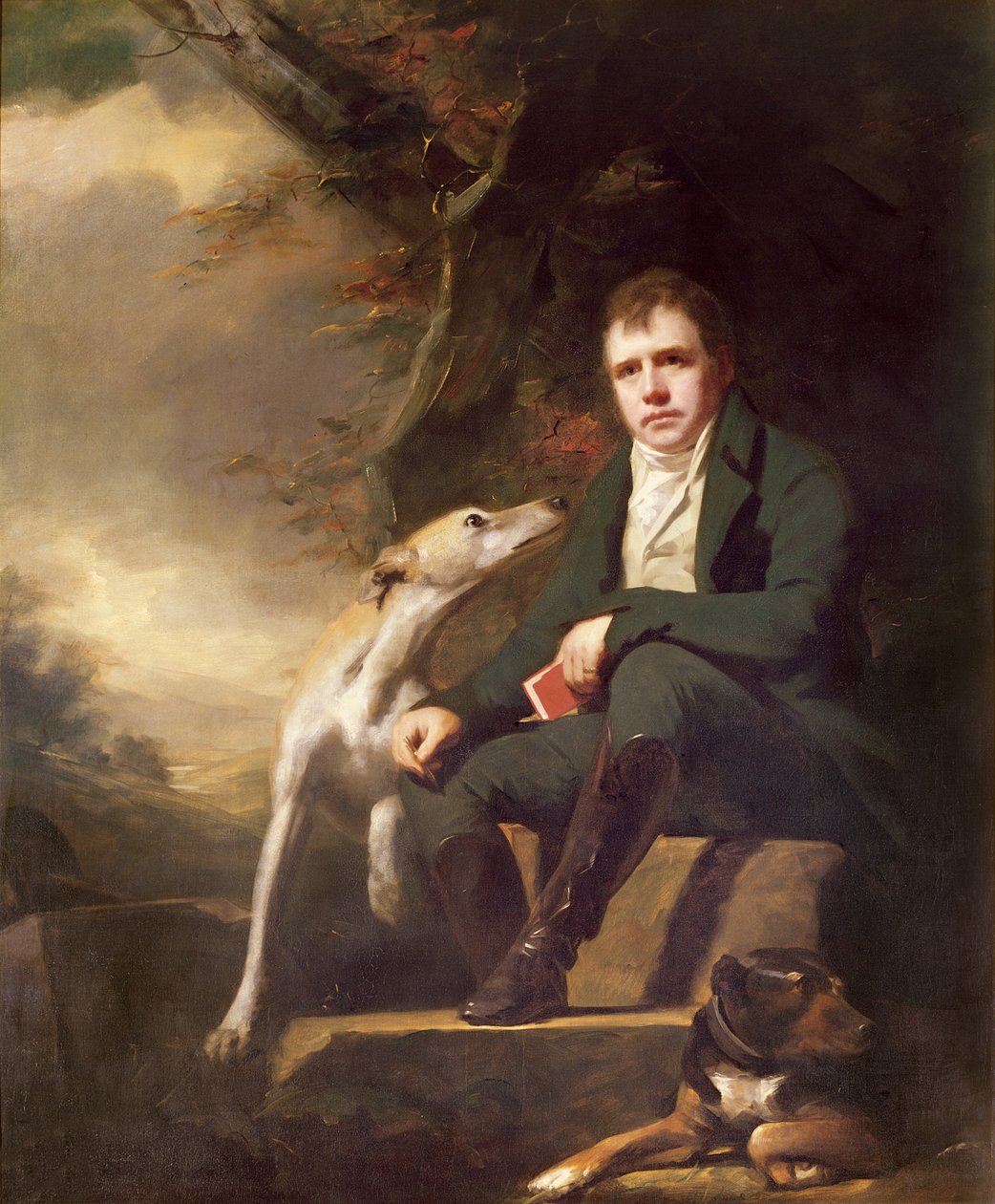 Muotokuva Sir Walter Scottista ja hänen koiristaan tekijältä Henry Raeburn