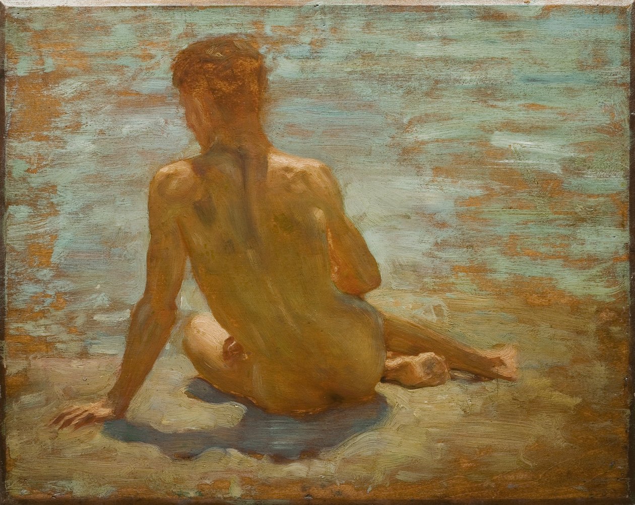 Sketch of Nude Youth (Study for Morning Splendour), n. 1921 tekijältä Henry Scott Tuke