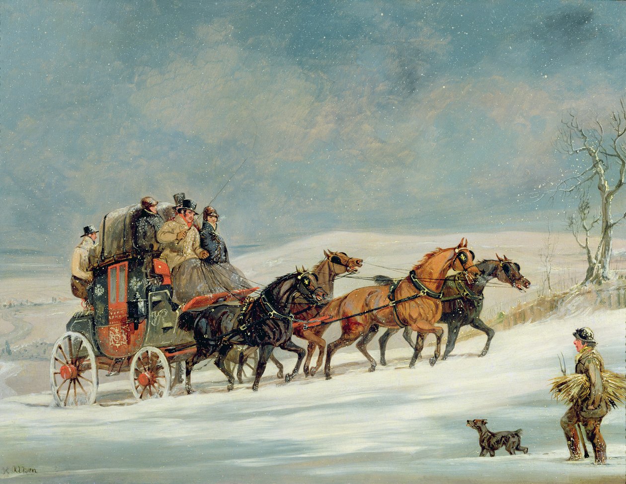Valmentaja lumessa tekijältä Henry Thomas Alken