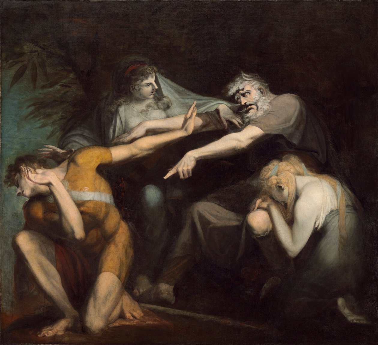 Oidipus kiroilee poikaansa, Polynices tekijältä Henry  Fuseli
