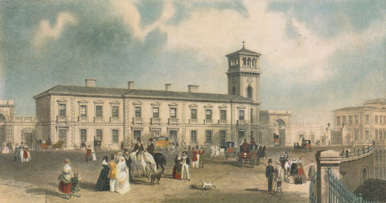 London Bridge Station, Bermondsey, Lontoo, 1845 tekijältä Henry Adlard