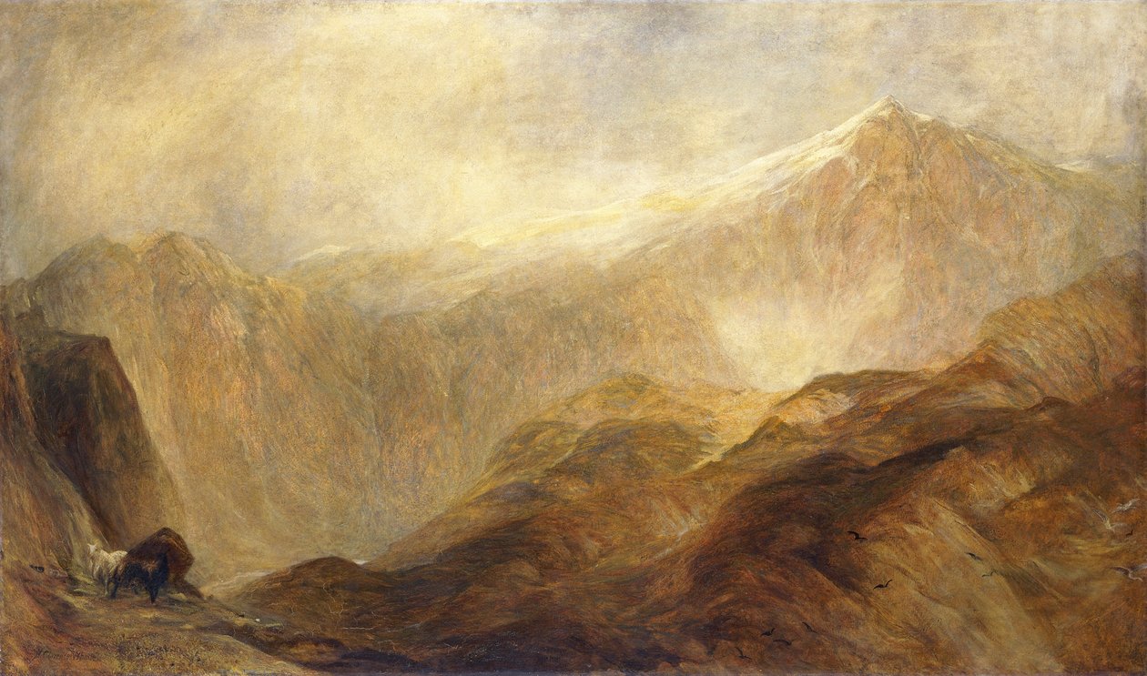 "Snowdon", 1848-1912 tekijältä Henry Clarence Whaite
