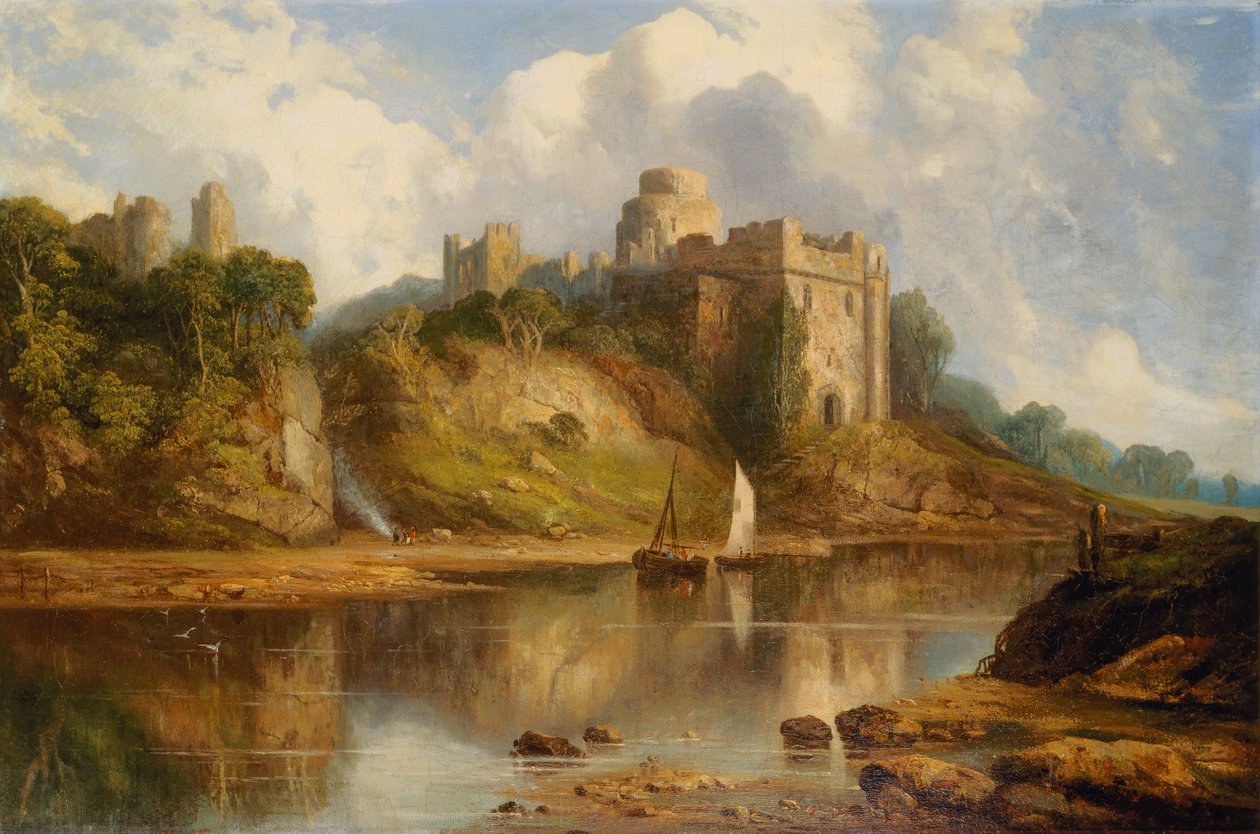 Pembroke Castle (öljy kankaalle) tekijältä Henry Dawson