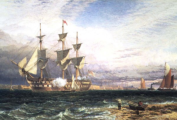 Sheerness, Sheppeyn saari, suojeluskunta tervehtii tekijältä Henry Dawson