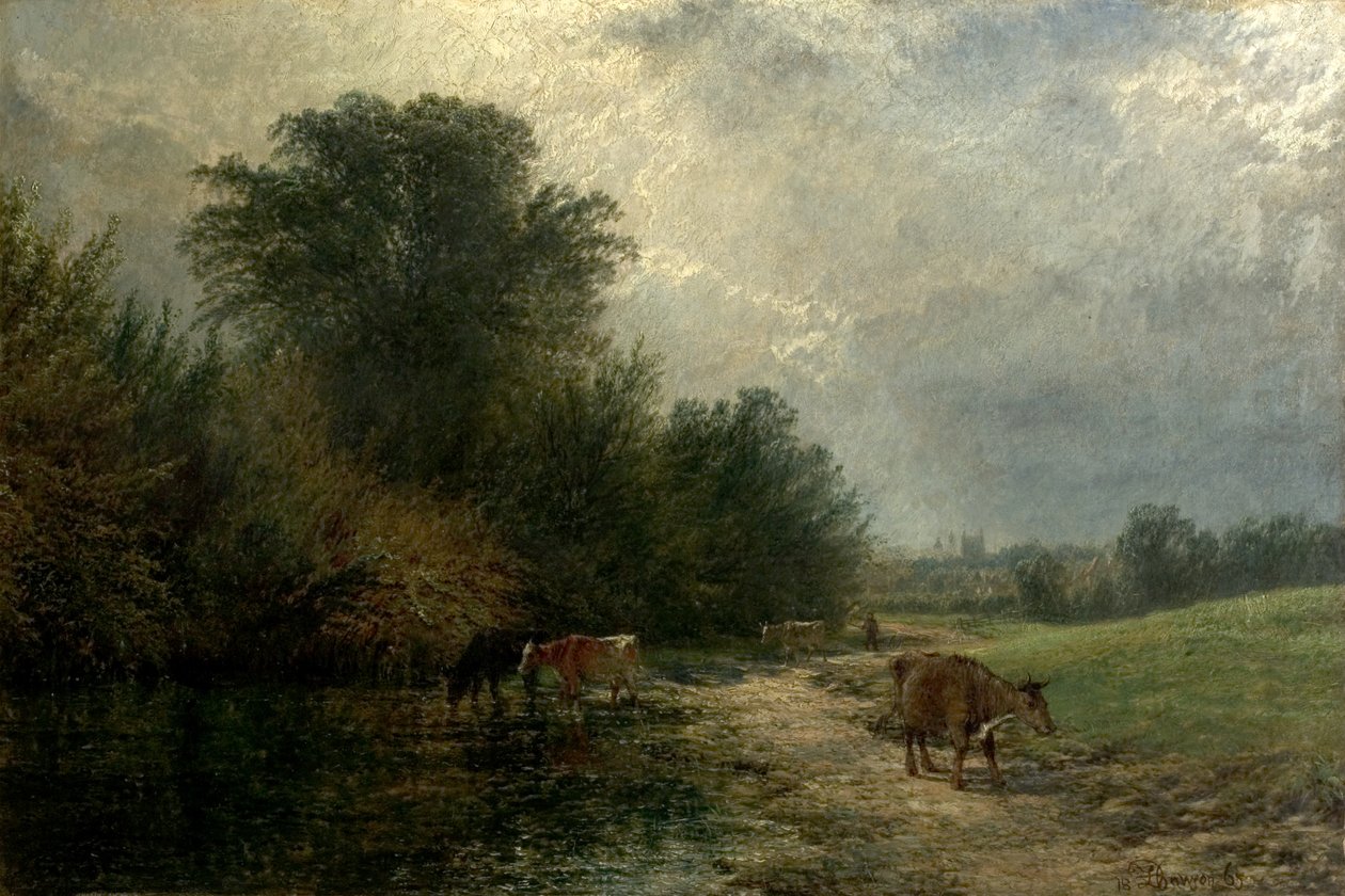 Auringonpaiste ja suihkut, 1865 tekijältä Henry Dawson