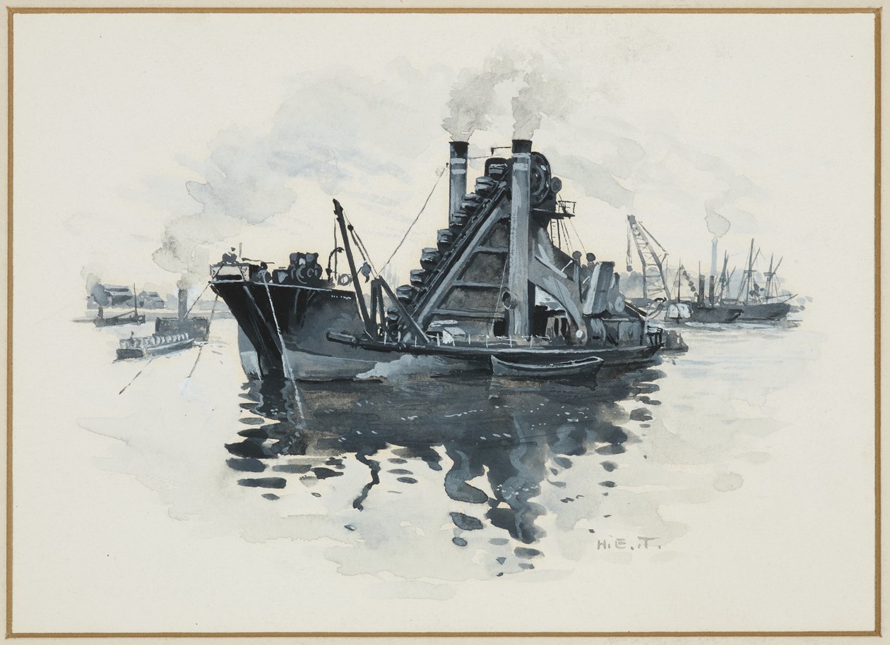 Ruoppaaja Salford Docksissa tekijältä Henry Edward Tidmarsh