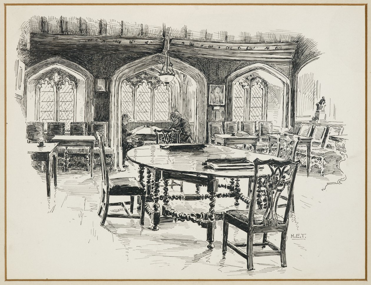 Lukuhuone, Chetham College tekijältä Henry Edward Tidmarsh