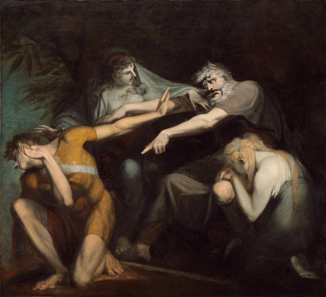 Oidipus kiroilee poikaansa Polynices tekijältä Johann Heinrich Füssli