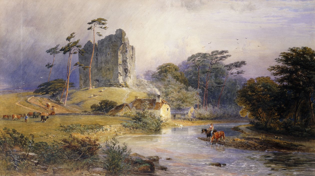Thirlwallin linna, Northumberland, tekijältä Henry George Hine