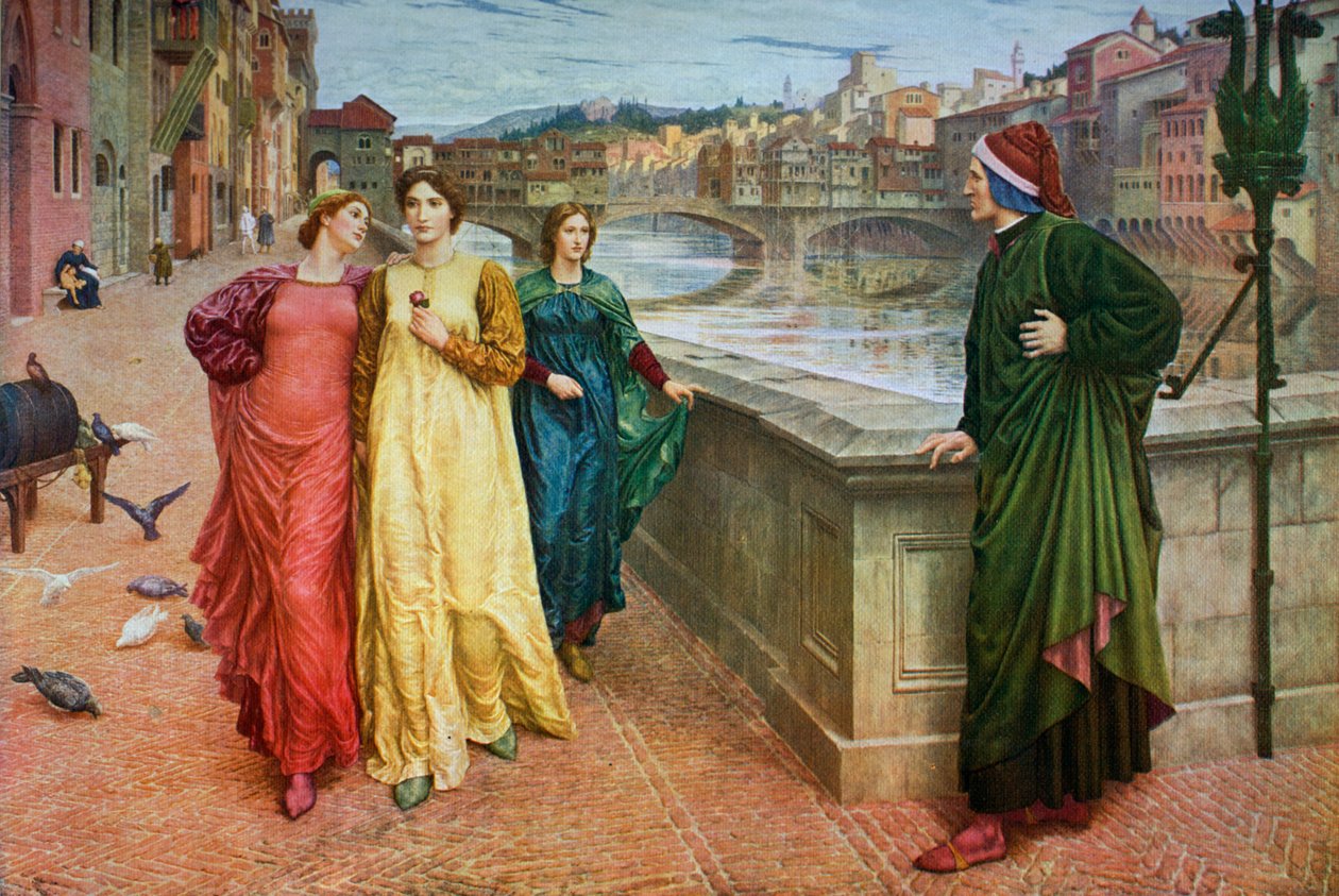 Dante ja Beatrice, 1883, 1912. tekijältä Henry Holiday
