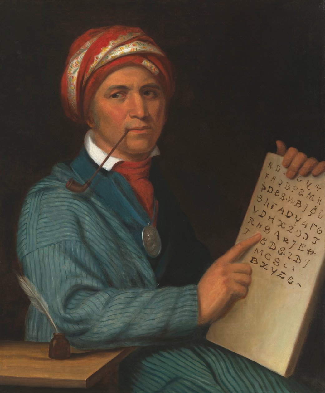 Sequoyah, c. 1830. tekijältä Henry Inman