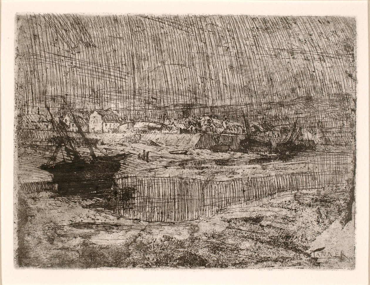 Kalastusveneiden kaatuminen, Bretagne tekijältä Henry Ossawa Tanner