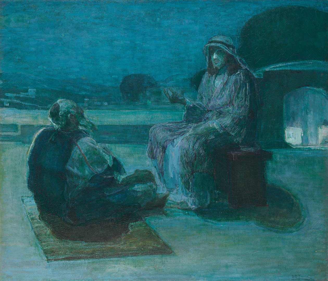 Nikodemus tulossa Kristuksen luo tekijältä Henry Ossawa Tanner