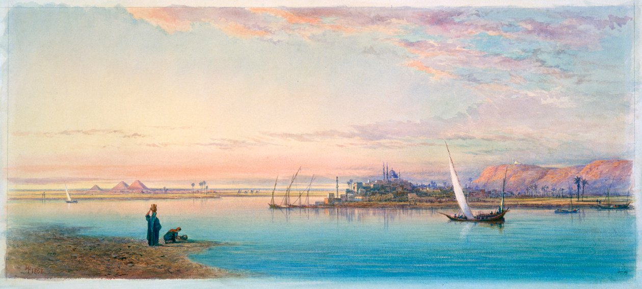 Niili, Bulaq, Egypti, 1868 tekijältä Henry Pilleau