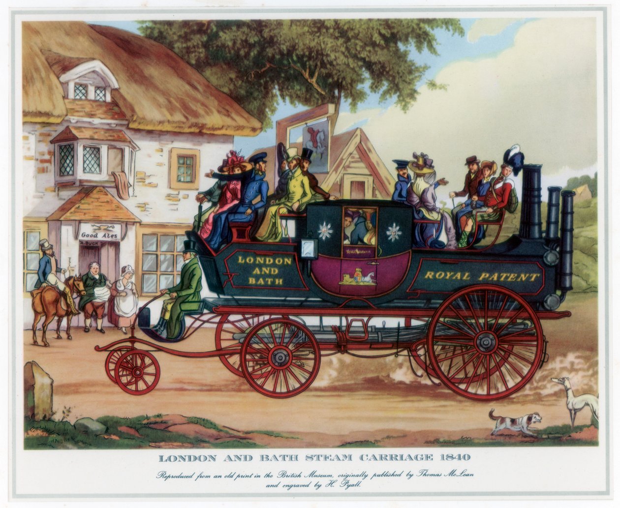 London and Bath Steam Carriage, 1840, c1800-1840. tekijältä Henry Pyall