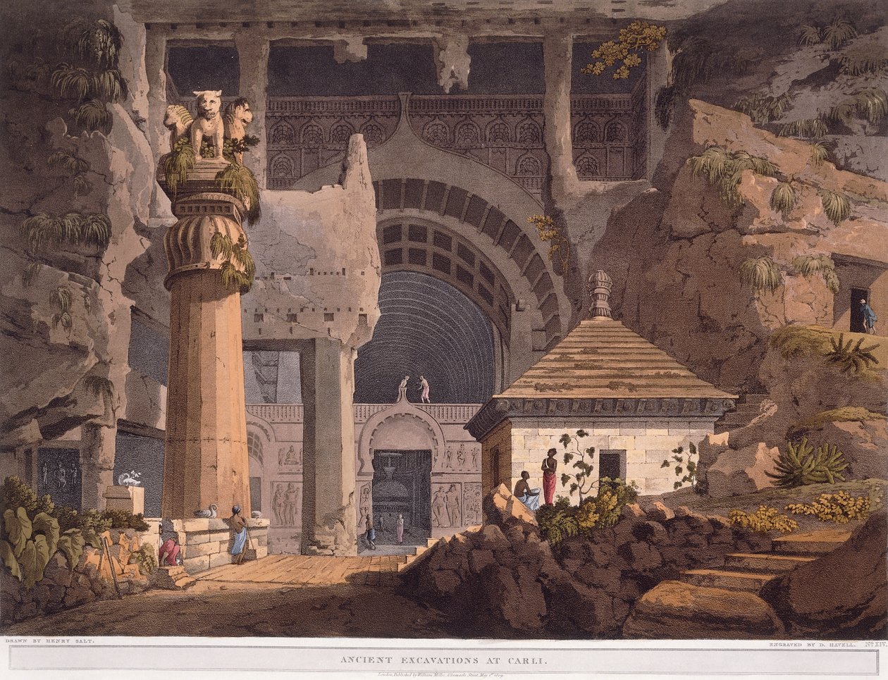 Muinaiset kaivaukset Carlissa, 1824 tekijältä Henry Salt