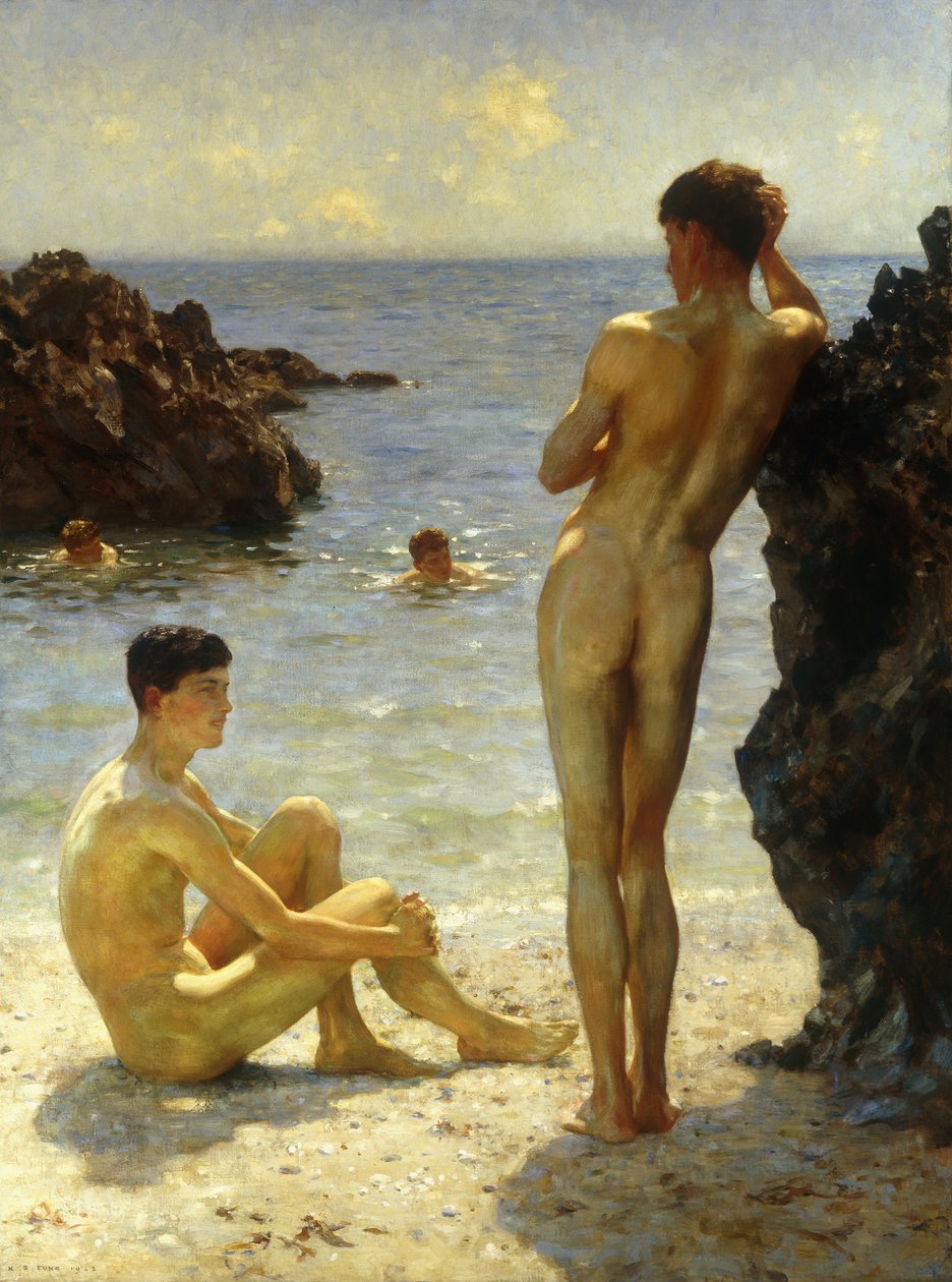 Auringon rakastajat, 1923 tekijältä Henry Scott Tuke