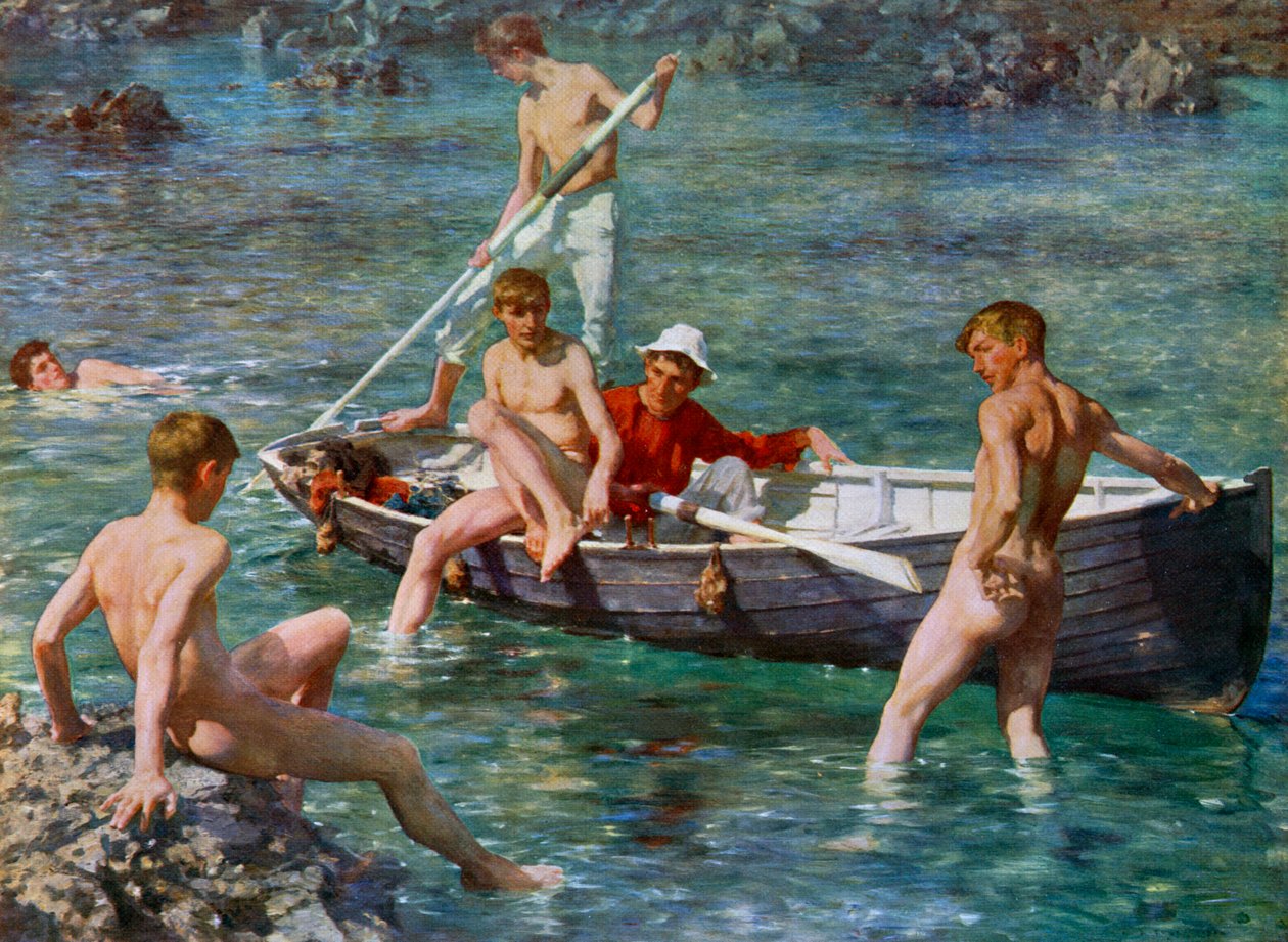 Rubiini, kulta ja malakiitti, 1902, 1912. tekijältä Henry Scott Tuke