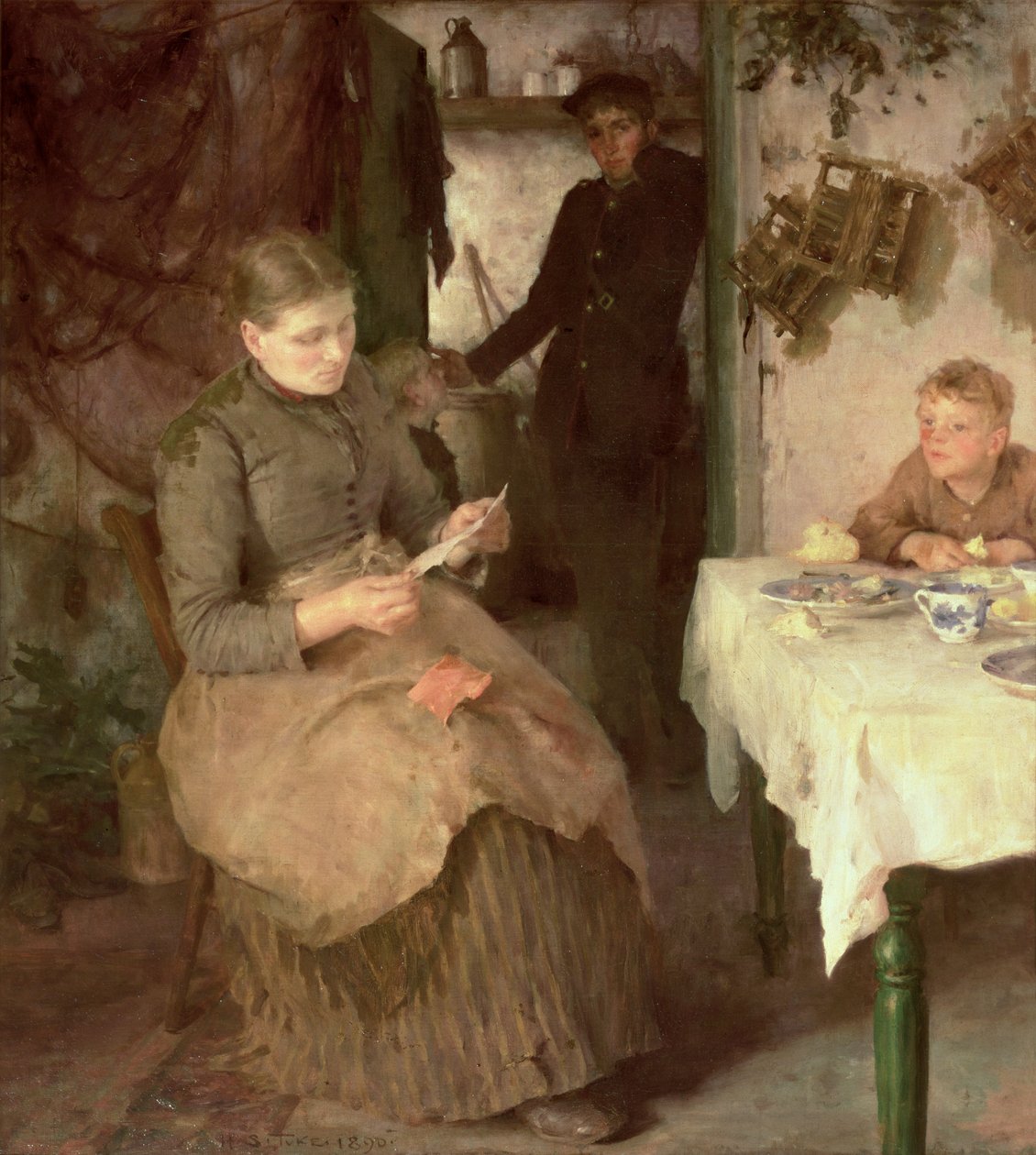 Huonekalut ja erilaiset esineet 1100- ja 1300-luvuilta tekijältä Henry Scott Tuke