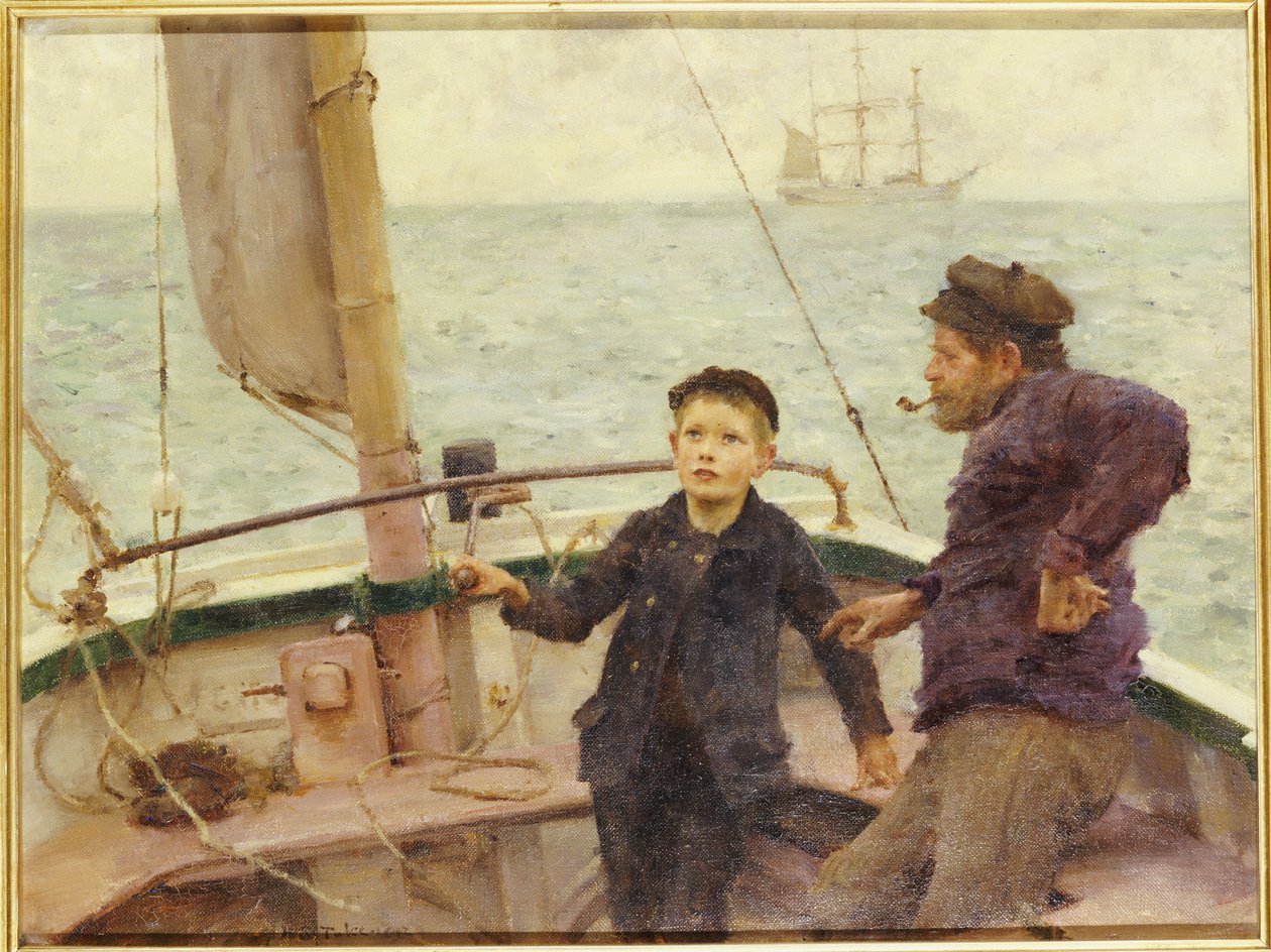 Ohjausoppitunti, 1892 tekijältä Henry Scott Tuke