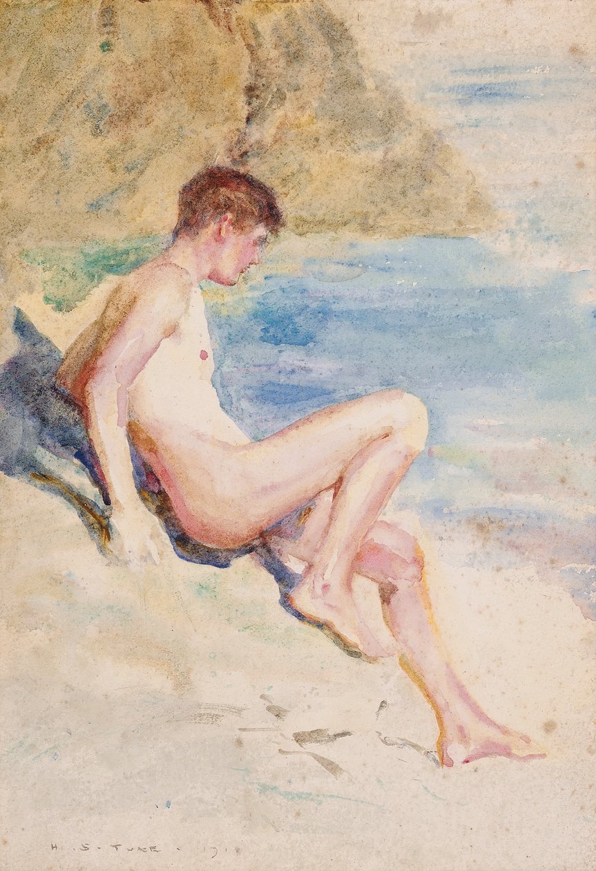 Kylpylä, 1910 tekijältä Henry Scott Tuke