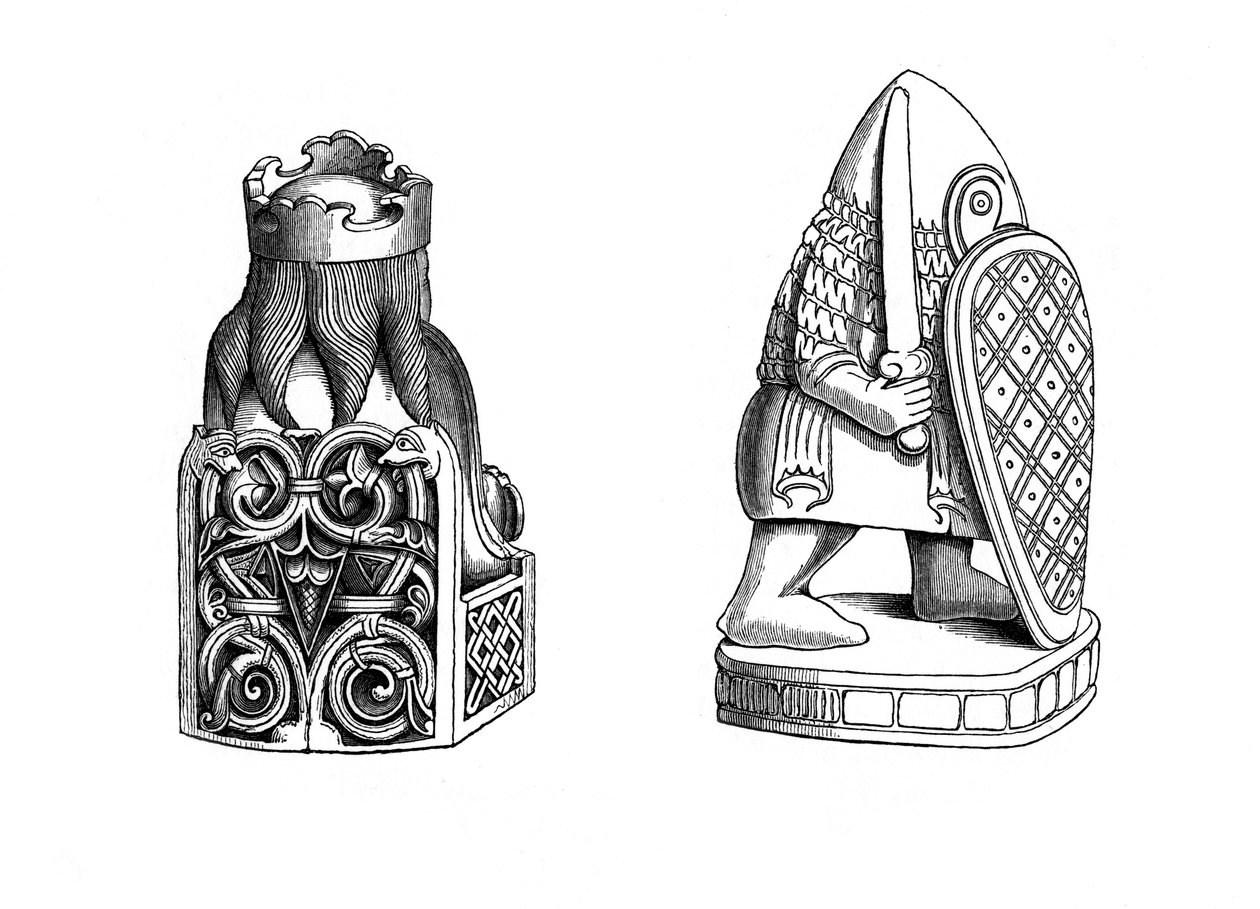 Chessmen, 1100-luku, 1843. tekijältä Henry Shaw