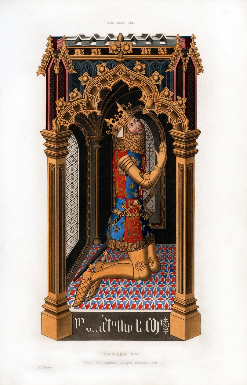 Edward III, s. 1355, 1843. tekijältä Henry Shaw