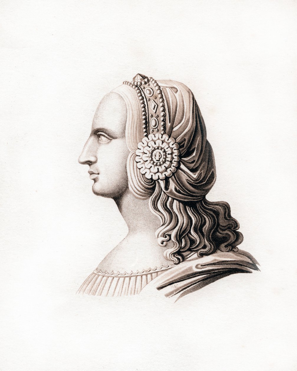 Päähine, 1500-luvun alku, 1843. tekijältä Henry Shaw