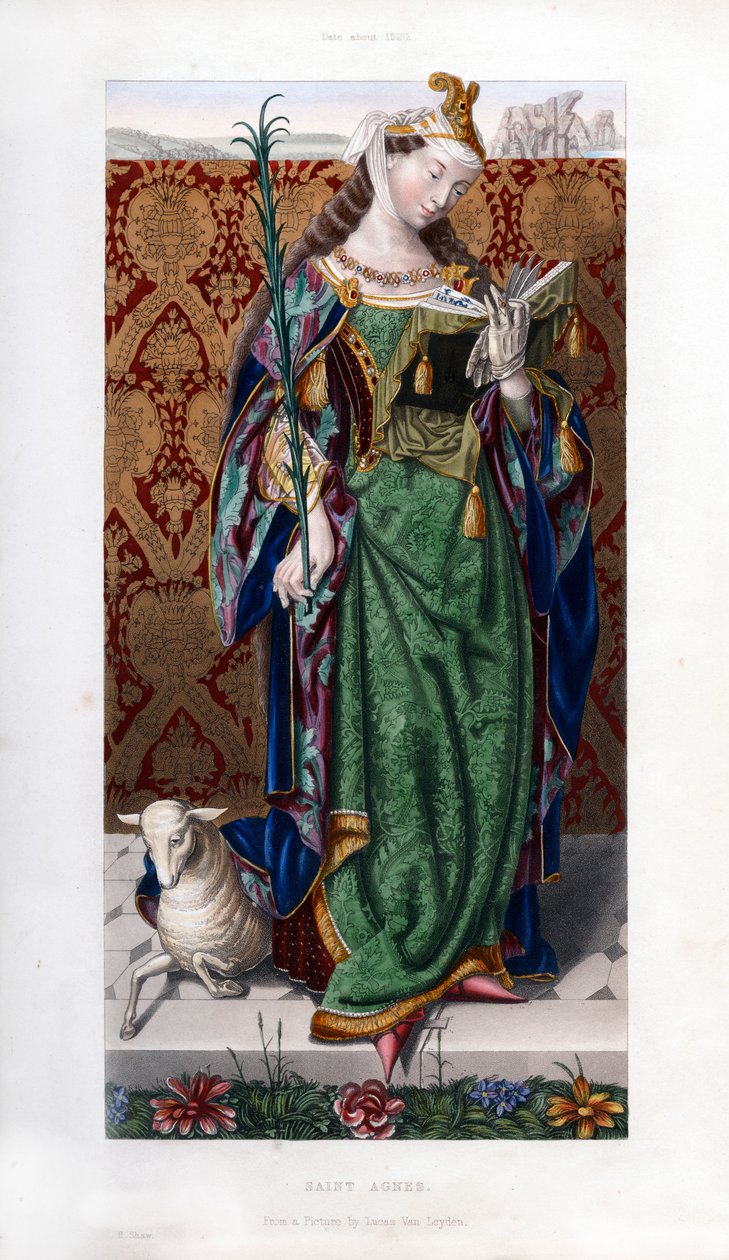 Pyhä Agnes, 1520, 1843. tekijältä Henry Shaw