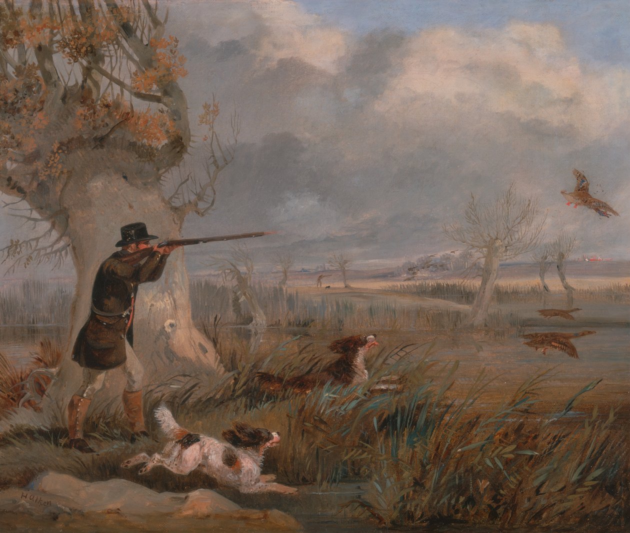 Ankkaammunta, n. 1825. tekijältä Henry Thomas Alken