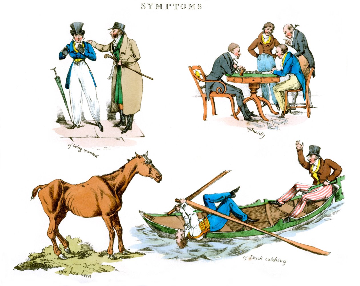 Huvituksen oireet, 1822. tekijältä Henry Thomas Alken