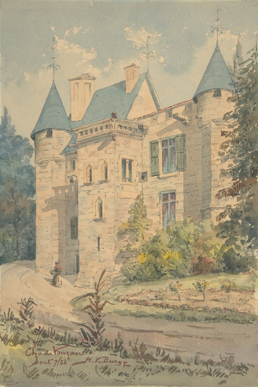 Château de Vouzan, 1888. tekijältä Henry Victor Burgy