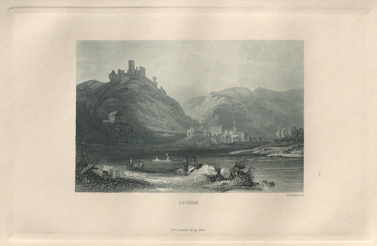 Kuvankaunis ja romanttinen Reininmaa: Cochem, 1928. tekijältä Henry Winkles