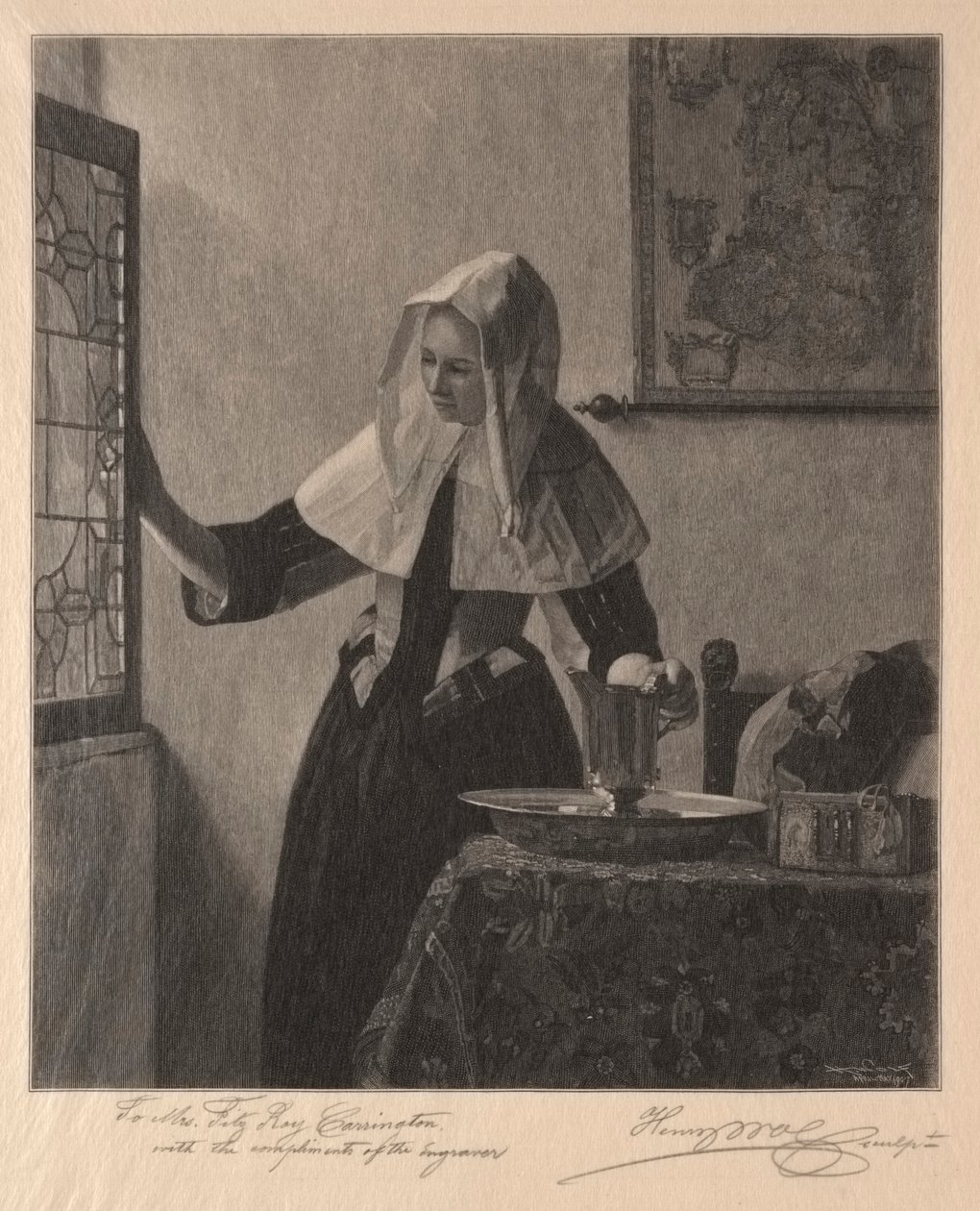 Nuori nainen ikkunassa, 1907. tekijältä Henry Wolf