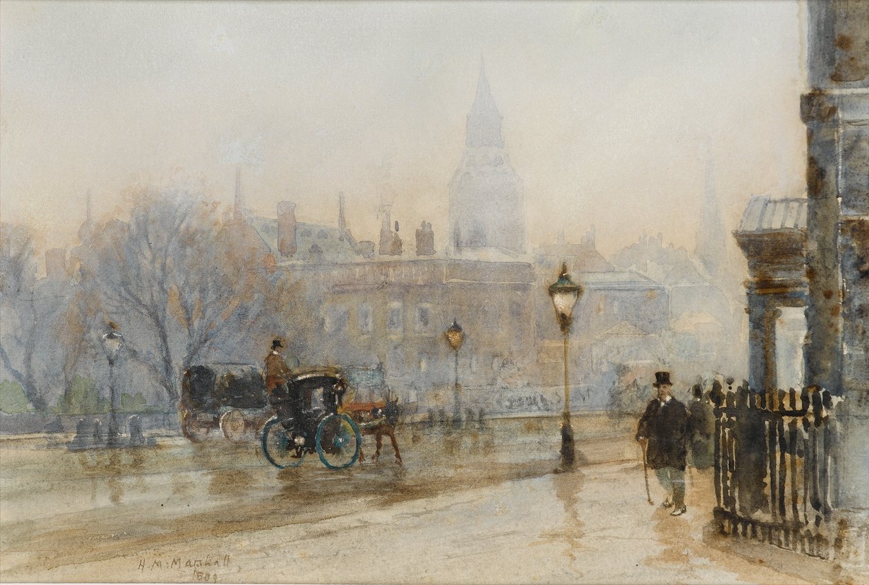 London Street, 1889 (wc paperilla) tekijältä Herbert Menzies Marshall