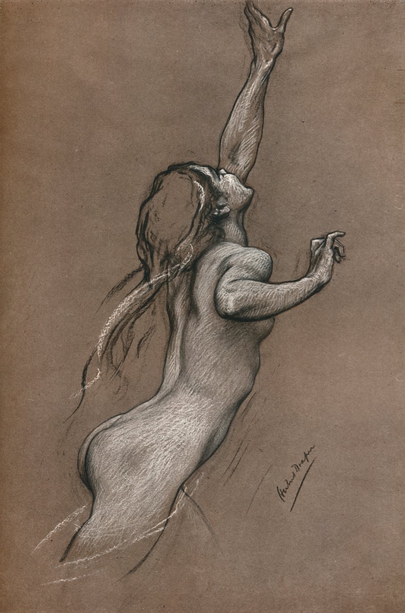 Flying Fish Study, c1910 tekijältä Herbert James Draper