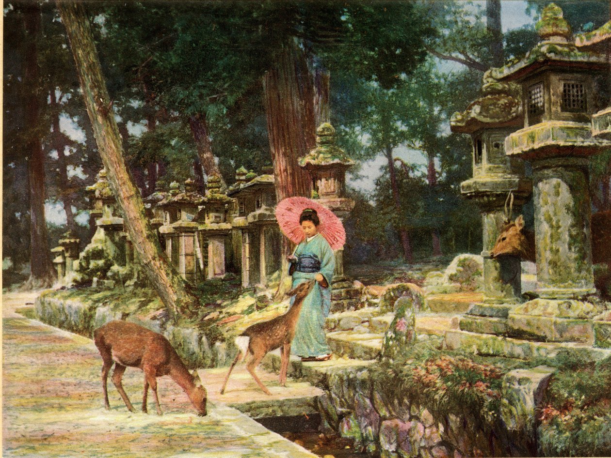 Nara, vanhan Japanin sydän, 1910. tekijältä Herbert Ponting