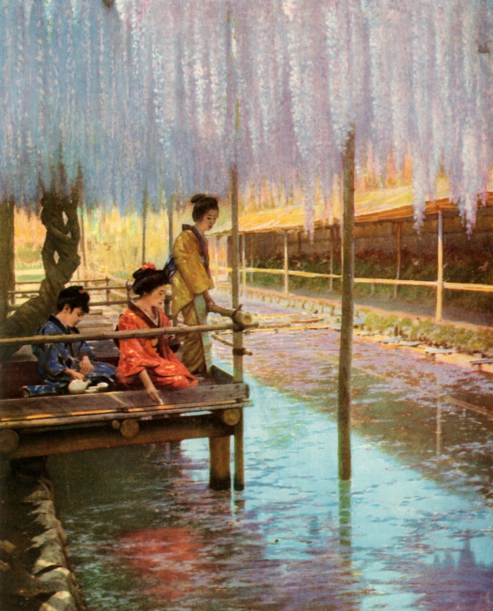 Purple Wistariasin alla, 1910. tekijältä Herbert Ponting