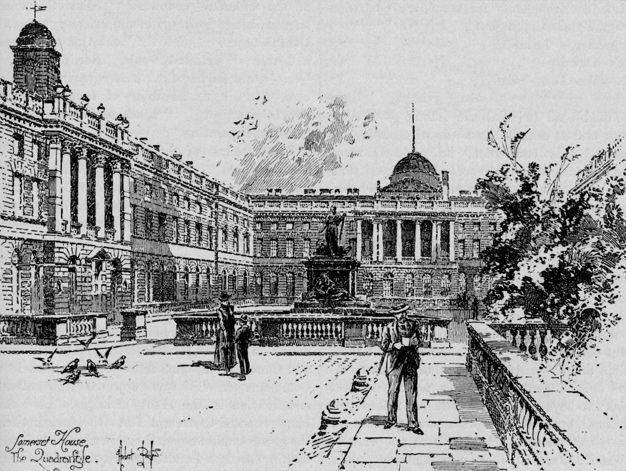 The Quadrangle, Somerset House, 1890 tekijältä Herbert Railton