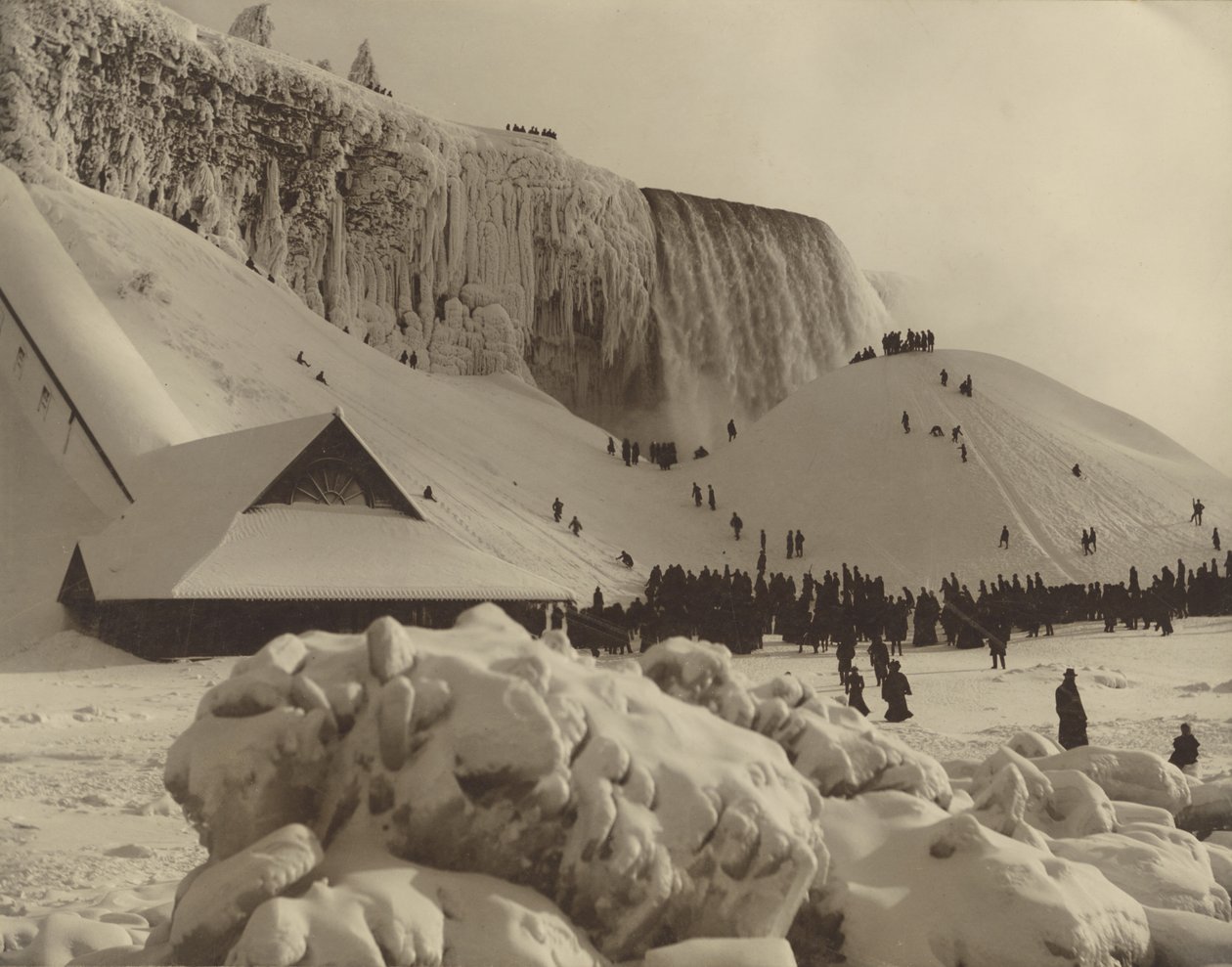 Näkymä Niagaran putouksille talvella tekijältä Herman F. Nielson