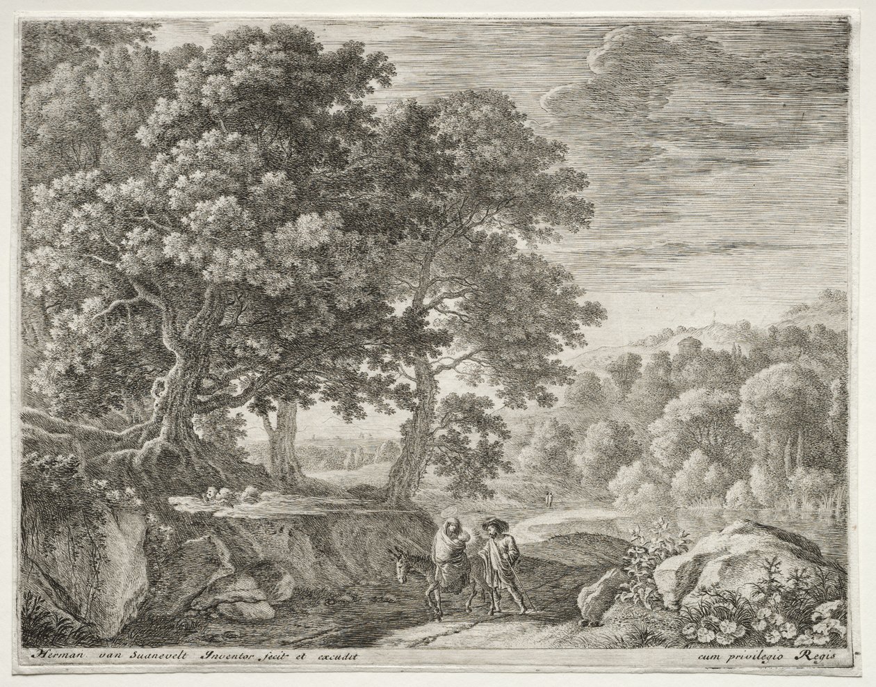 Lento Egyptiin, n. 1652-1654. tekijältä Herman van Swanevelt